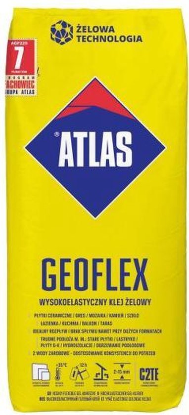 Meevoelen Laatste Staat Atlas Geoflex zeer flexibele tegellijm 25 KG (C2TE 2-15 mm) Geschikt  voor... | bol.com