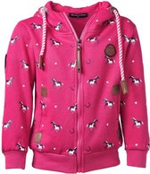 Kindervest fuchsia met paarden en hoefijzers | Maat 104/ 4Y