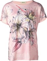 Dames shirt met bloem roze | Maat M/L