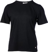 Dames shirt basic picot zwart | Maat 4XL