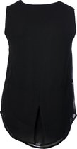 Dames top met tule laag zwart | Maat S