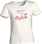 Meisjes shirt off white meloen print | Maat 104/ 4Y