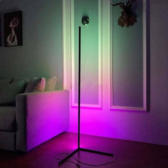 regenval Prime Emotie LedSfeer™ Moderne 2 in 1 Led vloer lamp met afstandsbediening- Rgb en Warm  / koud... | bol.com