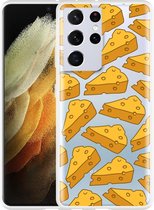 Hoesje Geschikt voor Samsung Galaxy S21 Ultra Cheesy
