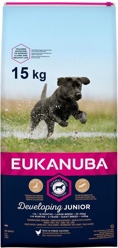 Eukanuba Developing Junior Large Breed Kip - Hondenvoer - 15 kg
