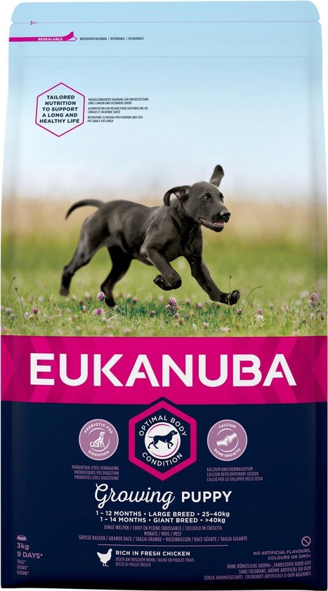 Eukanuba Growing Puppy Large Breed Kip - Hondenvoer - 3 kg