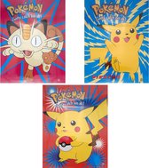 Pokemon Poster Discount Set - 3 Posters (50x40 cm) - Revêtement Plastique (Version 8)