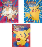 Pokemon Poster - Luxe Voordeelset - 3 Posters (40x50 cm) - Geplastificeerd - Kinderkamer - (Versie 8)