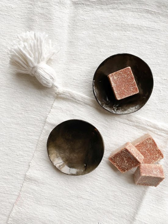 Amberblokje in zwart organzazakje - Geurblokje uit Marrakech - Amber geur - Huisparfum