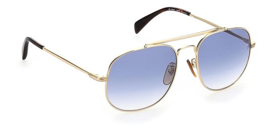 David Beckham Zonnebril 7004/s Cat. 3 Rond Staal Goud/blauw van David Beckham — afbeelding 5