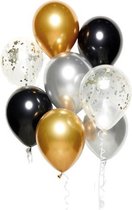 Amscan Ballonnenboeket 1,5 M Latex Zwart/goud/zilver 20-delig