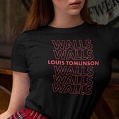 Dames T-shirt Louis Tomlinson 'walls' maat Medium