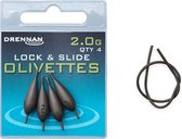 Drennan Olivettes Lock & Slide - Lood - 2.0g - Brons