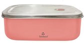 Boîte à lunch bioloco en acier inoxydable 20cm x 13,5cm x 7cm - Rose Vintage