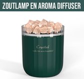 Nooya Himalaya zoutlamp – Aroma diffuser – Luchtbevochtiger - Luchtreiniger – Aromatherapie – Groen – 400 ML – Inclusief zout