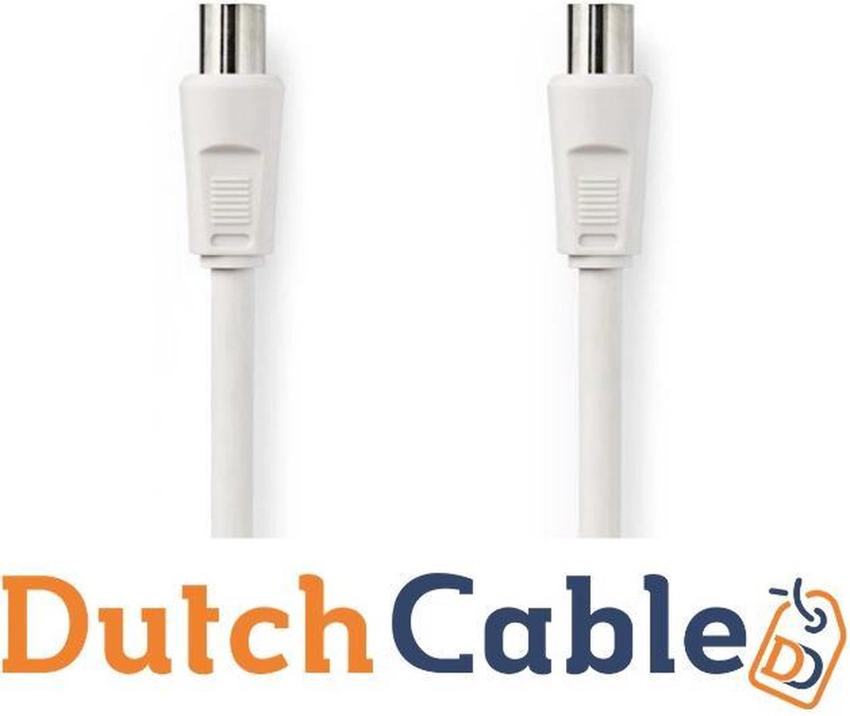 Dutch Cable Coax Kabel wit 1.5 meter TV kabel coax antenne