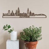 Skyline Zutphen notenhout - 60cm- City Shapes wanddecoratie