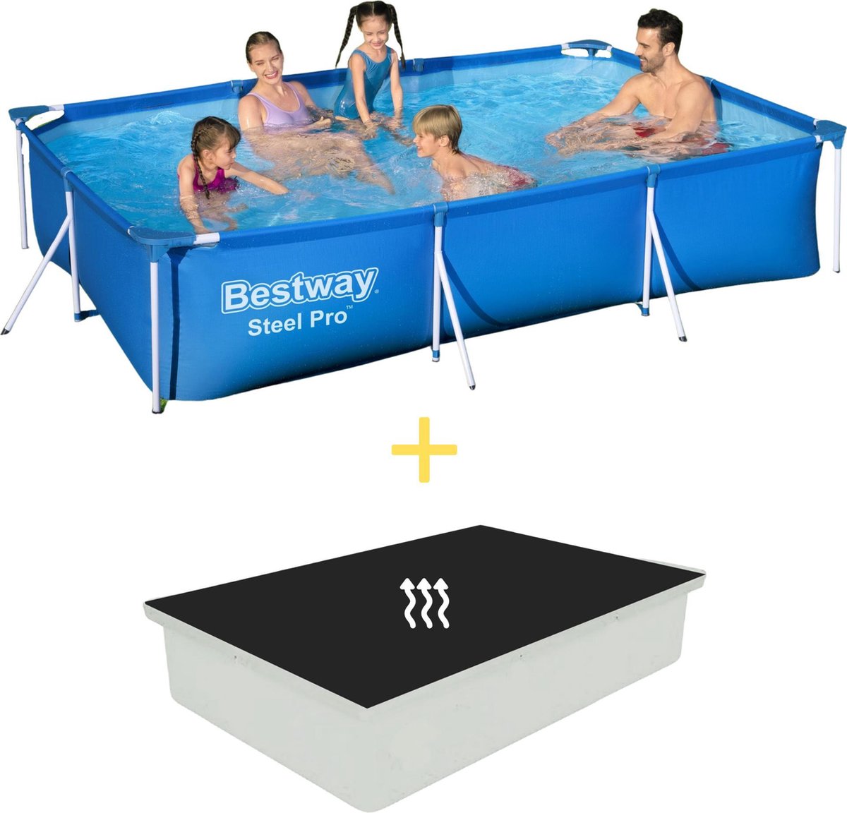 Bestway Zwembad - Steel Pro - 300 x 201 x 66 cm - Inclusief Solarzeil