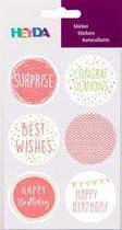 HEYDA cadeau sticker 'Good Luck', diameter: 40 mm