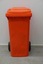 120Liter - Oranje Kunststof Kliko Afval Rolcontainer Mini container