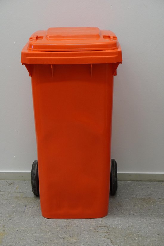 kopiëren Ontcijferen Verdwijnen 120Liter - Oranje Kunststof Kliko Afval Rolcontainer Mini container |  bol.com