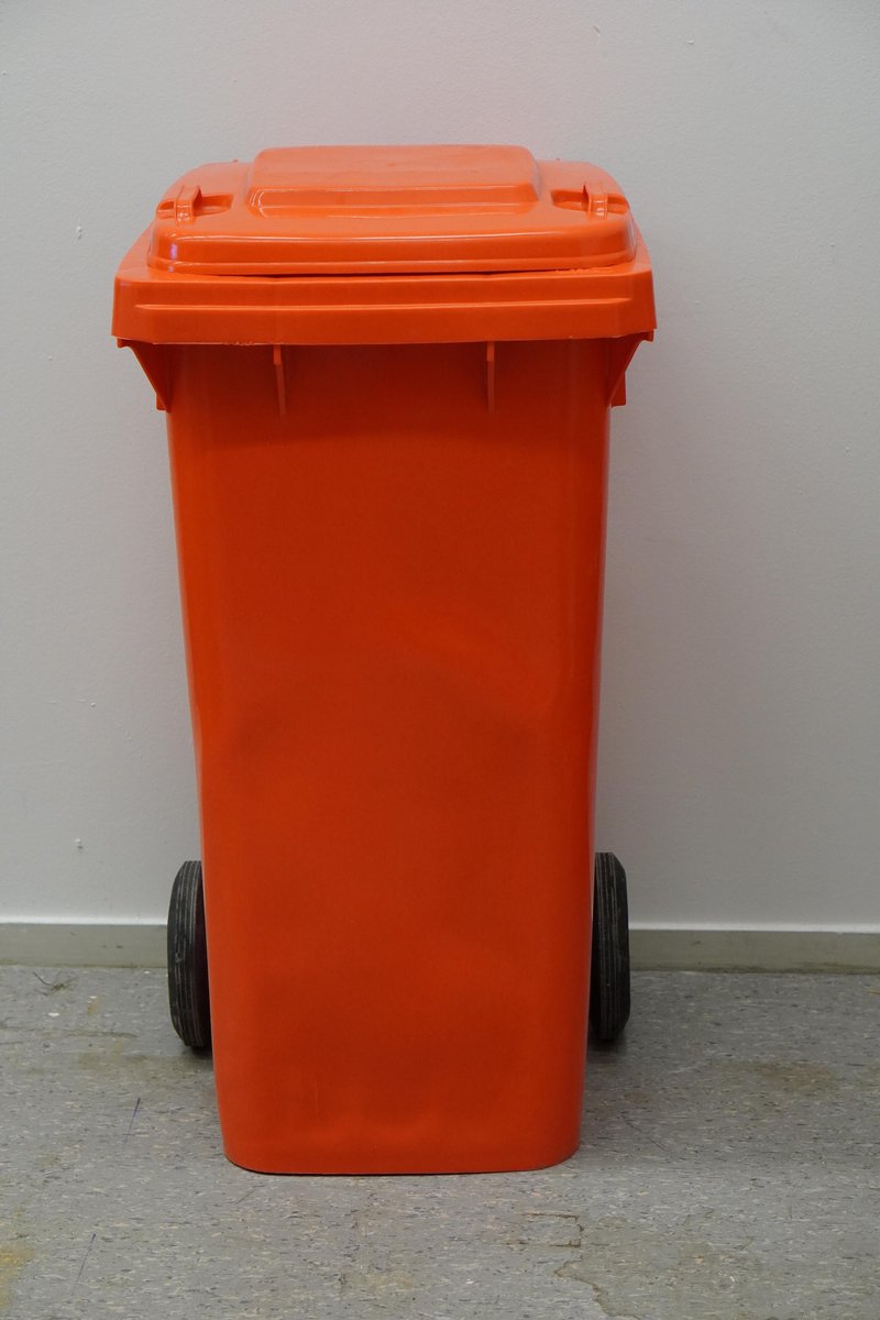 120Liter - Oranje Kunststof Kliko Afval Rolcontainer Mini container