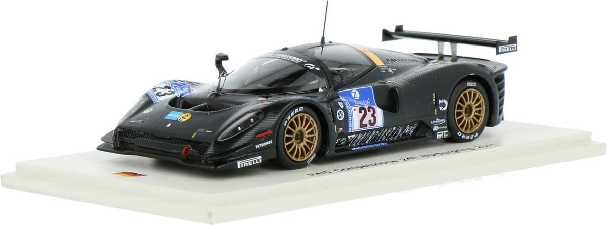 P4/5 Competizione 24h Nürburgring 2011 (Zwart) (10cm) (314/1000pcs) 1/43 Spark  - Modelauto - Schaalmodel - Model auto - Miniatuurautos - Miniatuur auto - 