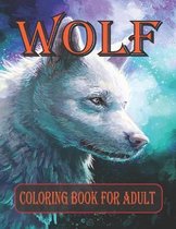 Wolf coloring book for adult