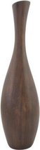 Vaas voor Bloemen - Bruin - 11x11xh40cm - Rond Aardewerk