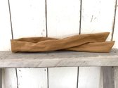 MixG | Haarband met ijzerdraad - Suedelook - Camel| 85 cm