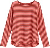 Coolibar - UV Shirt voor dames - Longsleeve - Heyday - Klaproos Rood/Wit - maat XS