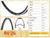 Ambrosio velg 28 24g RV26 zwart