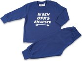 Fun2Wear - Pyjama Opa's Knapste - Navy Blauw - Maat 104 - Jongens