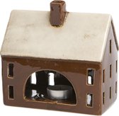 Goebel® - Scandic Home | Theelicht "Aurora huis bruin" | Waxinelicht, windlicht, kerst, 16cm