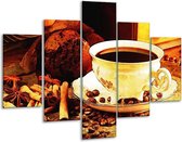 Peinture sur verre Café | Marron, jaune | 100x70cm 5Liège | Tirage photo sur verre |  F004647