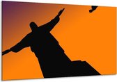 Glasschilderij Brazilie - Oranje, Zwart, Geel - 120x70cm 1Luik - Foto Op Glas - Geen Acrylglas Schilderij - GroepArt 6000+ Glasschilderijen Art Collectie - Wanddecoratie - Woonkamer - Slaapkamer