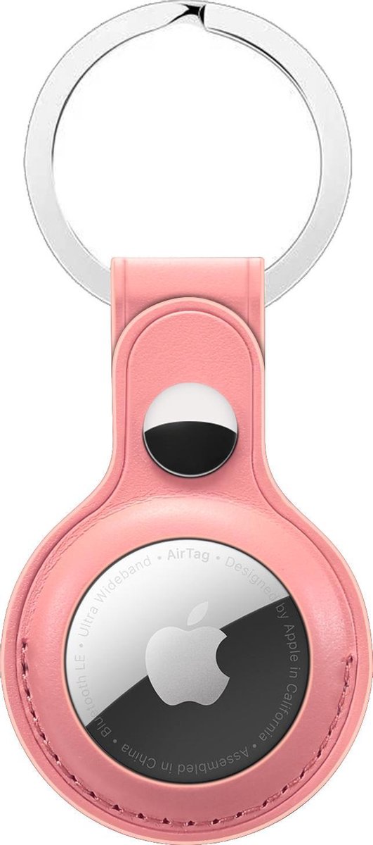 Dasaja AirTag sleutelhanger leer - Roze