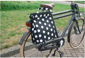 Lastpak afneembare fietstas polkadot stippen zwart