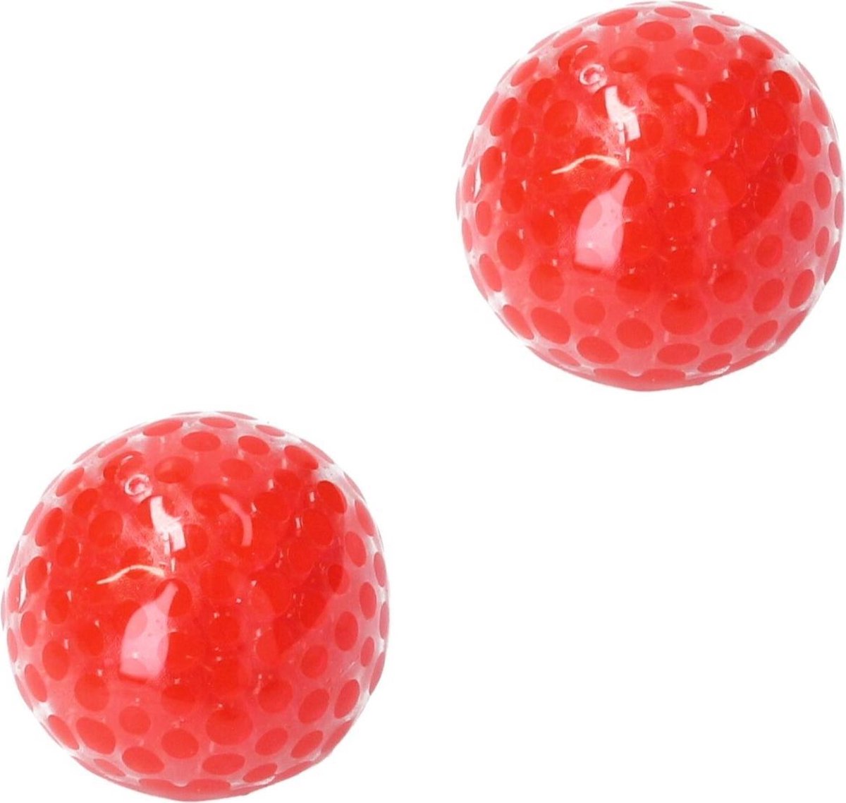 Banzaa Anti stressbal Mesh 7cm ‒ NEW Extra Dikke Ballon ‒ Set 2 Stuks Rood