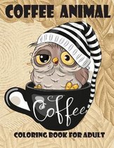coffee animal coloring book for adult