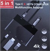 USB-C hub - 5 in 1 - Docking station - HDMI 4K - 3 x USB - Macbook type C kabel
