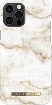 iDeal of Sweden iPhone 12 Pro Max Backcover hoesje - Golden Pearl Marble