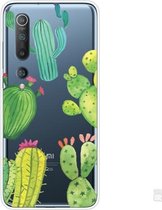 Voor Xiaomi Mi 10 Pro 5G schokbestendig geverfd transparant TPU beschermhoes (cactus)