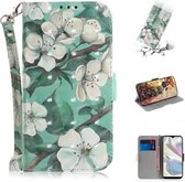 Voor Galaxy A70e 3D Schilderen Horizontale Flip Leren Case met Houder & Kaartsleuf & Portemonnee & Lanyard (Aquarel bloemen)