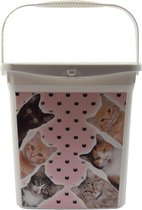 voeropslag | Voercontainer | Kat/kitten | Dieren | Bewaarbox | voedselcontainer | 6liter 23x18x24,5cm | dierenvoeding| Topper!