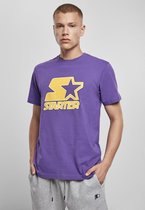 Starter Heren Tshirt -M- Contrast Logo Jersey Paars