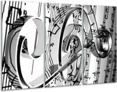 Peinture sur verre Musique | Blanc, gris, noir | 120x80cm 3 Liège | Tirage photo sur verre |  F000206