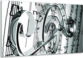 Peinture sur verre Musique | Gris, blanc, vert | 120x70cm 1Hatch | Tirage photo sur verre | F006435