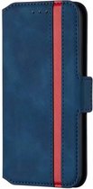 Samsung Galaxy A41 Bookcase Hoesje - Softcase - Magneetsluiting - Pasjeshouder - Leer - Samsung Galaxy A41 - Blauw