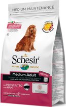Schesir - Hondenvoer - droogvoer voor honden - Medium Adult - Ham - 12kg